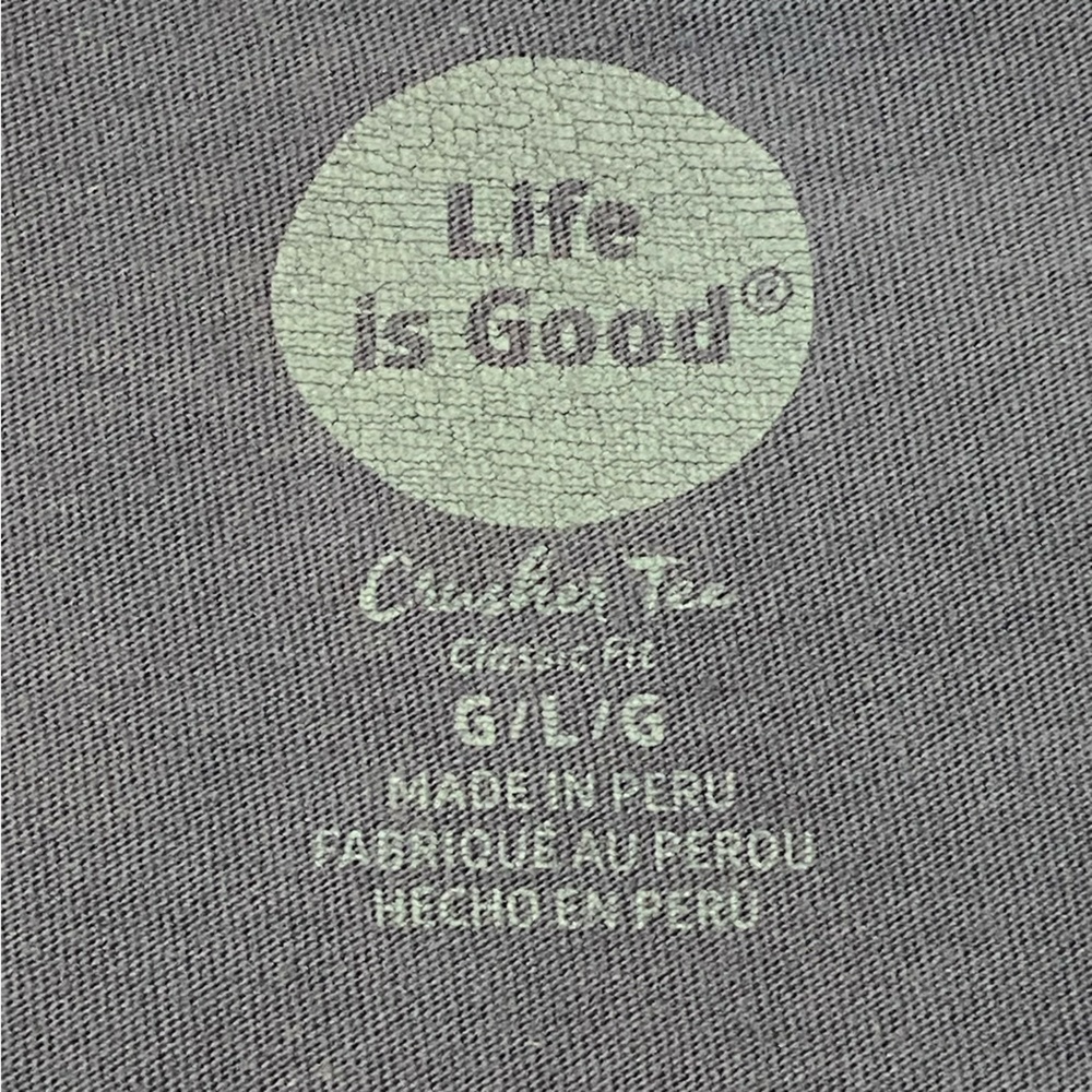 Life Is Good / Adventure Makes Me Happy Smiley Face Ladies Crusher Tee Size L - Picture 3 of 9